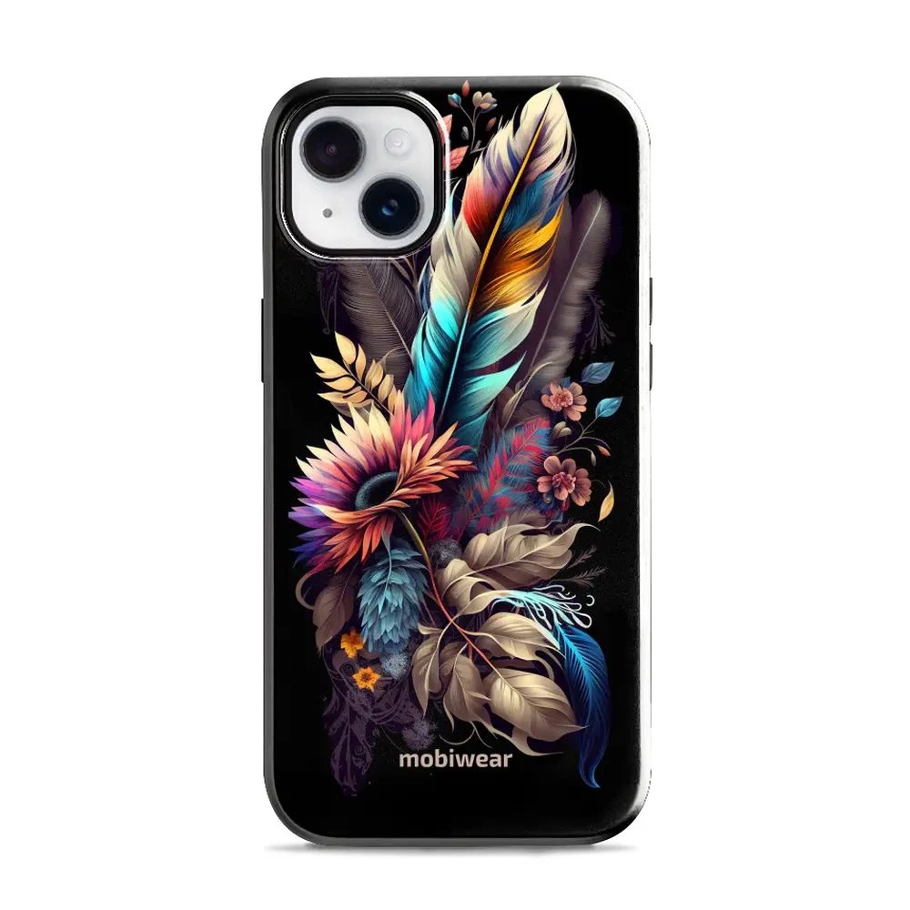 Odolný obal Mobiwear Elite Pro - Apple iPhone 14 Plus - E011E Kytice s pírkem
