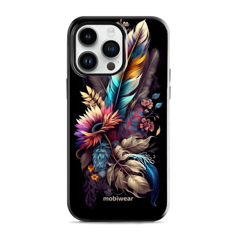 Odolný obal Mobiwear Elite Pro - Apple iPhone 14 Pro Max - E011E Kytice s pírkem