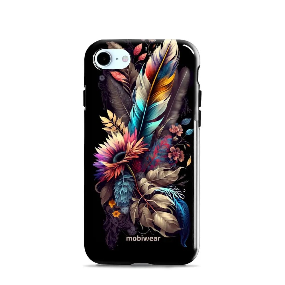 Odolný obal Mobiwear Elite Pro - Apple iPhone 7 / 8 / SE 2020 / SE 2022 - E011E Kytice s pírkem
