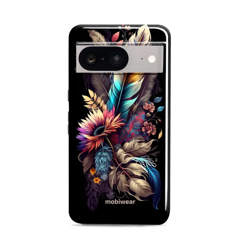 Odolný obal Mobiwear Elite Pro - Google Pixel 8 - E011E Kytice s pírkem