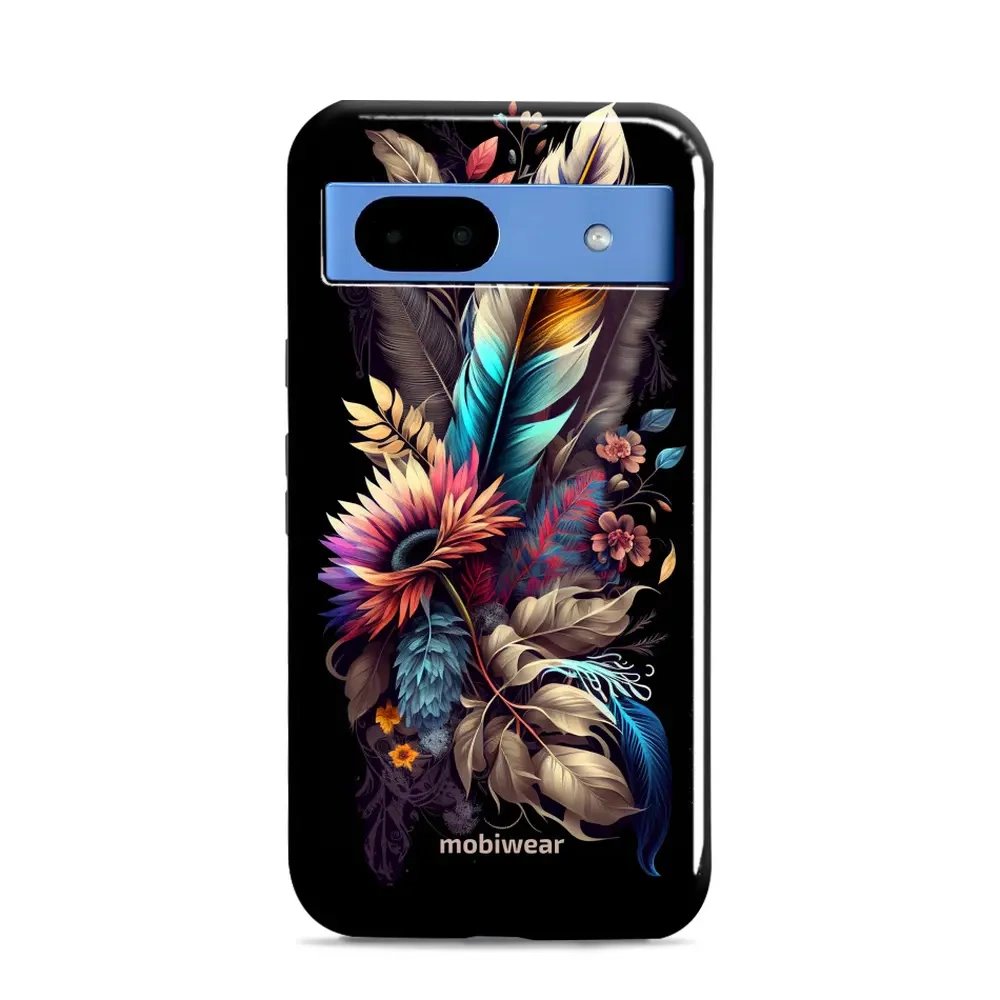 Odolný obal Mobiwear Elite Pro - Google Pixel 8A - E011E Kytice s pírkem
