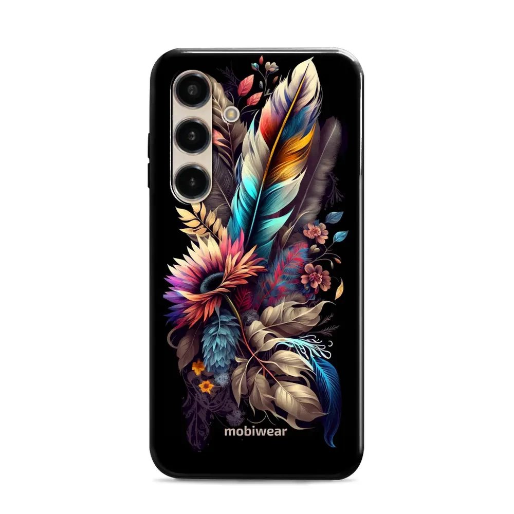 Odolný obal Mobiwear Elite Pro - Samsung Galaxy S24 - E011E Kytice s pírkem