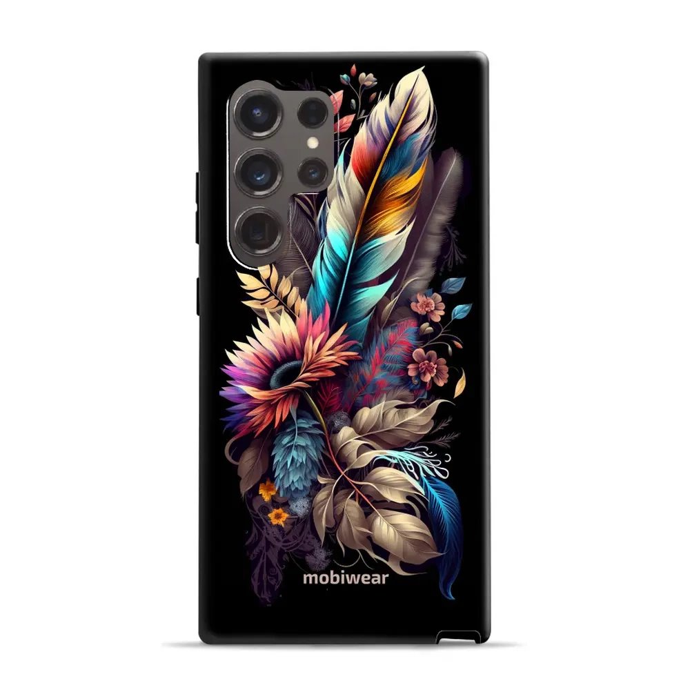 Odolný obal Mobiwear Elite Pro - Samsung Galaxy S24 Ultra - E011E Kytice s pírkem