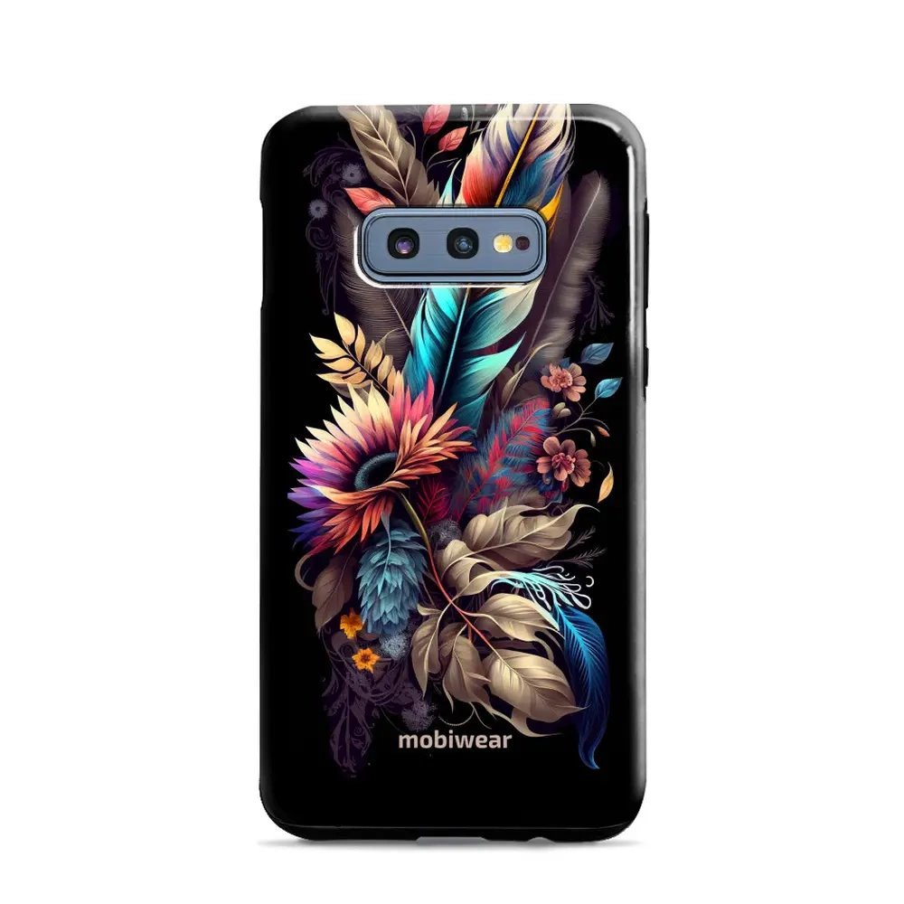 Odolný obal Mobiwear Elite Pro - Samsung Galaxy S10e - E011E Kytice s pírkem