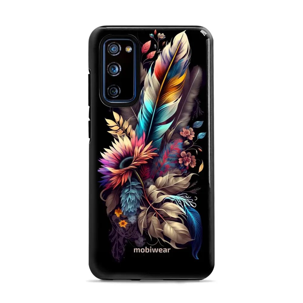 Odolný obal Mobiwear Elite Pro - Samsung Galaxy S20 FE - E011E Kytice s pírkem