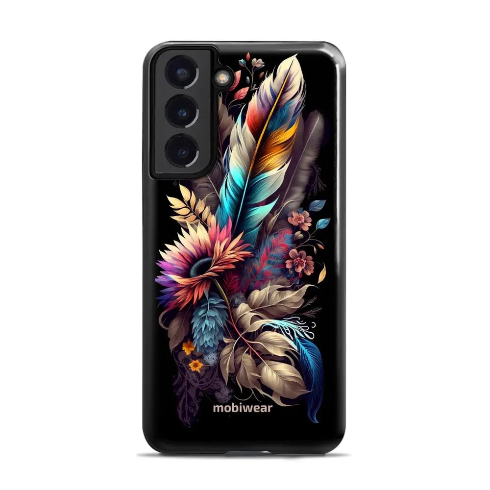 Odolný obal Mobiwear Elite Pro - Samsung Galaxy S22 Plus - E011E Kytice s pírkem