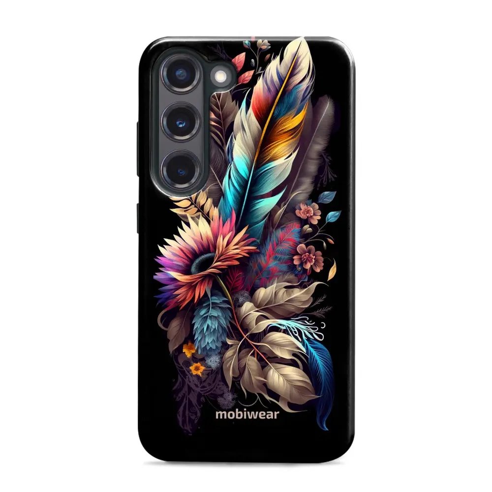 Odolný obal Mobiwear Elite Pro - Samsung Galaxy S23 Plus - E011E Kytice s pírkem