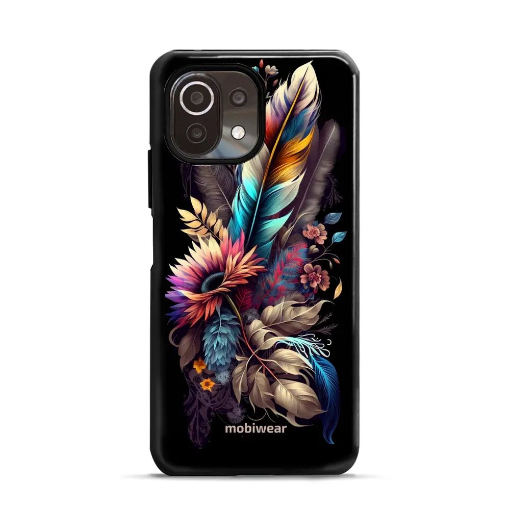 Odolný obal Mobiwear Elite Pro - Xiaomi 11 Lite 5G NE / Xiaomi Mi 11 Lite - E011E Kytice s pírkem