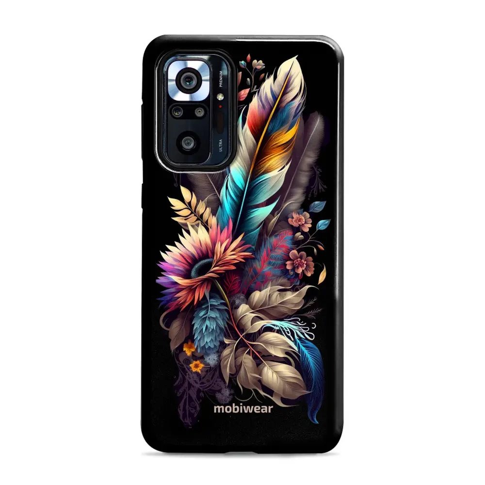 Odolný obal Mobiwear Elite Pro - Xiaomi Redmi Note 10 Pro - E011E Kytice s pírkem