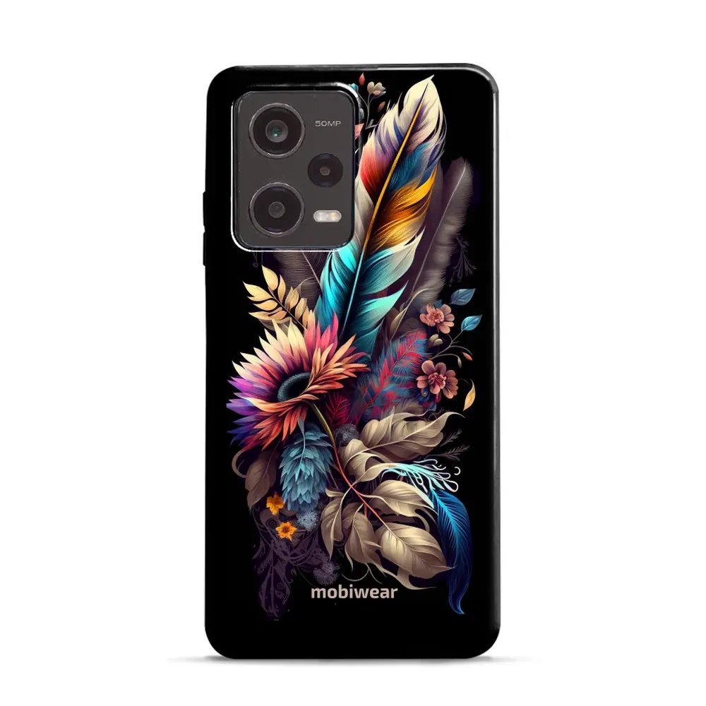 Odolný obal Mobiwear Elite Pro - Xiaomi Redmi Note 12 Pro 5G / Poco X5 Pro 5G - E011E Kytice s pírkem
