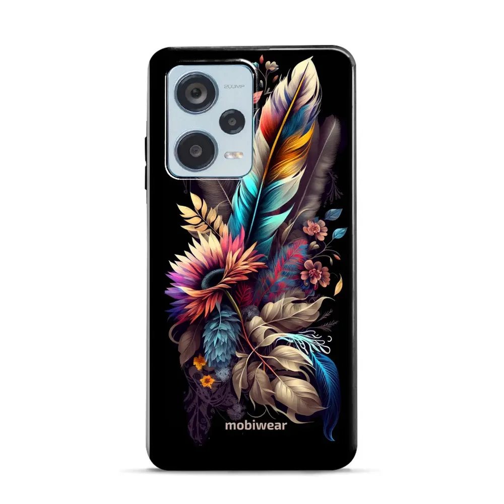 Odolný obal Mobiwear Elite Pro - Xiaomi Redmi Note 12 Pro Plus 5G - E011E Kytice s pírkem