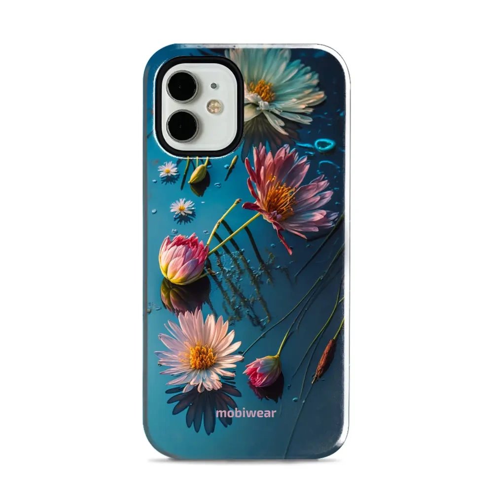 Odolný obal Mobiwear Elite Pro - Apple iPhone 12 Mini - E013E Květy na hladině