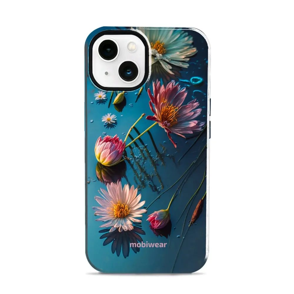 Odolný obal Mobiwear Elite Pro - Apple iPhone 13 - E013E Květy na hladině