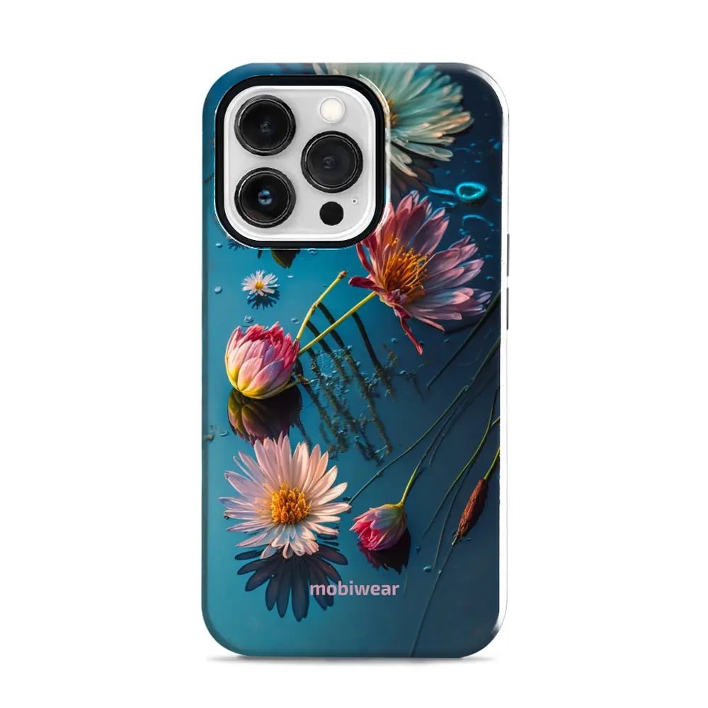 Odolný obal Mobiwear Elite Pro - Apple iPhone 13 Pro - E013E Květy na hladině