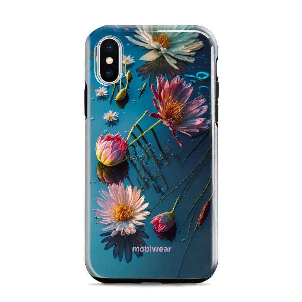Odolný obal Mobiwear Elite Pro - Apple iPhone XR - E013E Květy na hladině