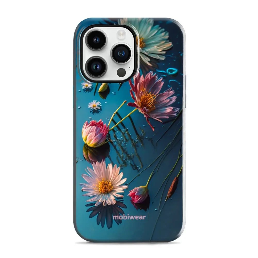 Odolný obal Mobiwear Elite Pro - Apple iPhone 14 Pro Max - E013E Květy na hladině