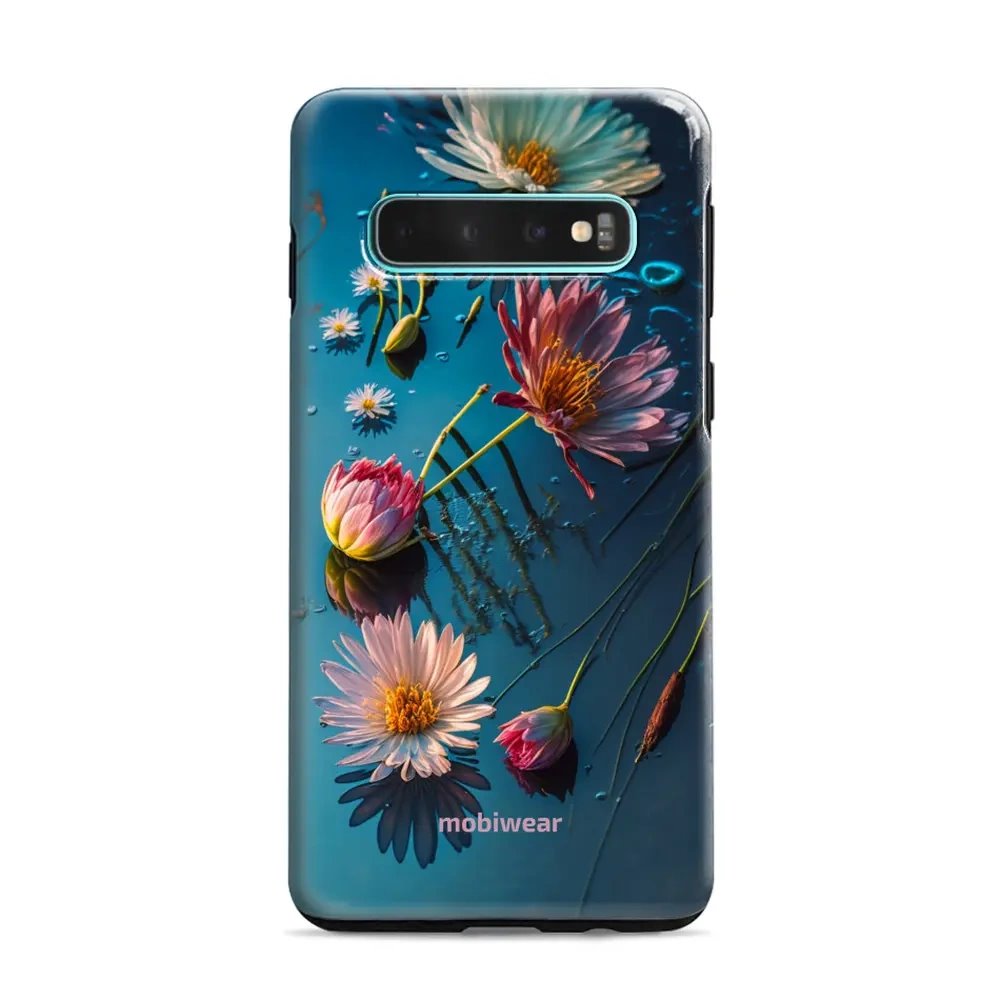 Odolný obal Mobiwear Elite Pro - Samsung Galaxy S10 Plus - E013E Květy na hladině