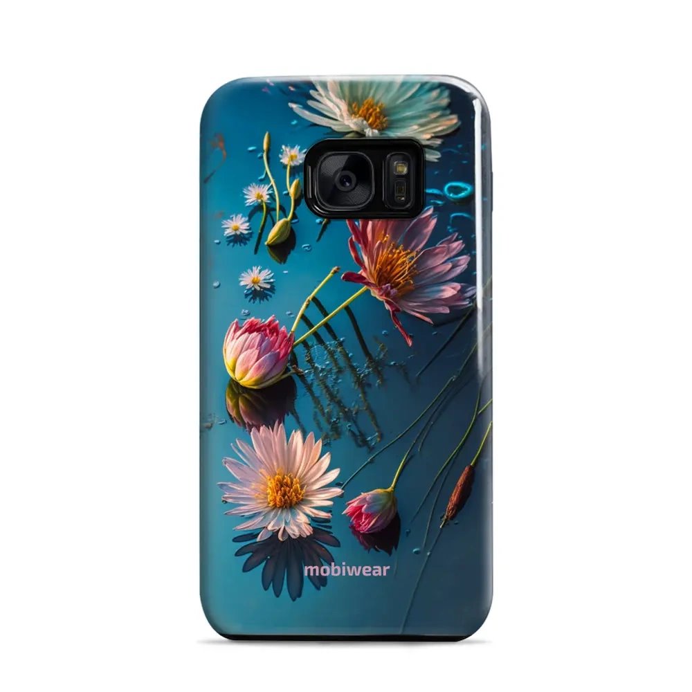Odolný obal Mobiwear Elite Pro - Samsung Galaxy S7 - E013E Květy na hladině