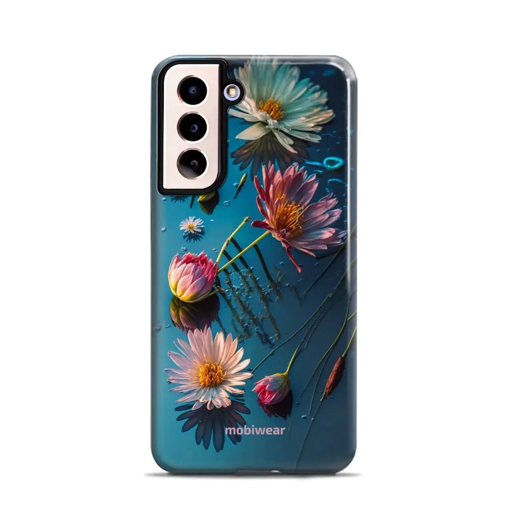 Odolný obal Mobiwear Elite Pro - Samsung Galaxy S21 - E013E Květy na hladině