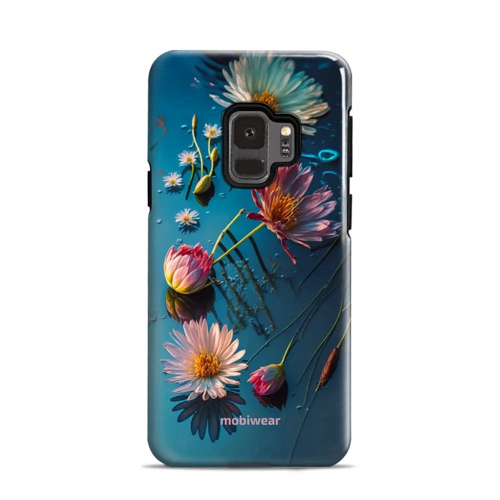 Odolný obal Mobiwear Elite Pro - Samsung Galaxy S9 - E013E Květy na hladině