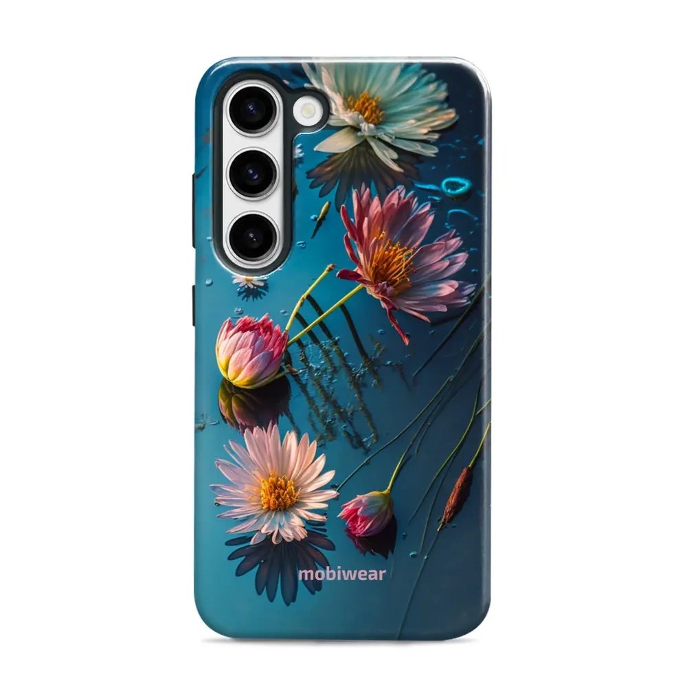 Odolný obal Mobiwear Elite Pro - Samsung Galaxy S23 - E013E Květy na hladině