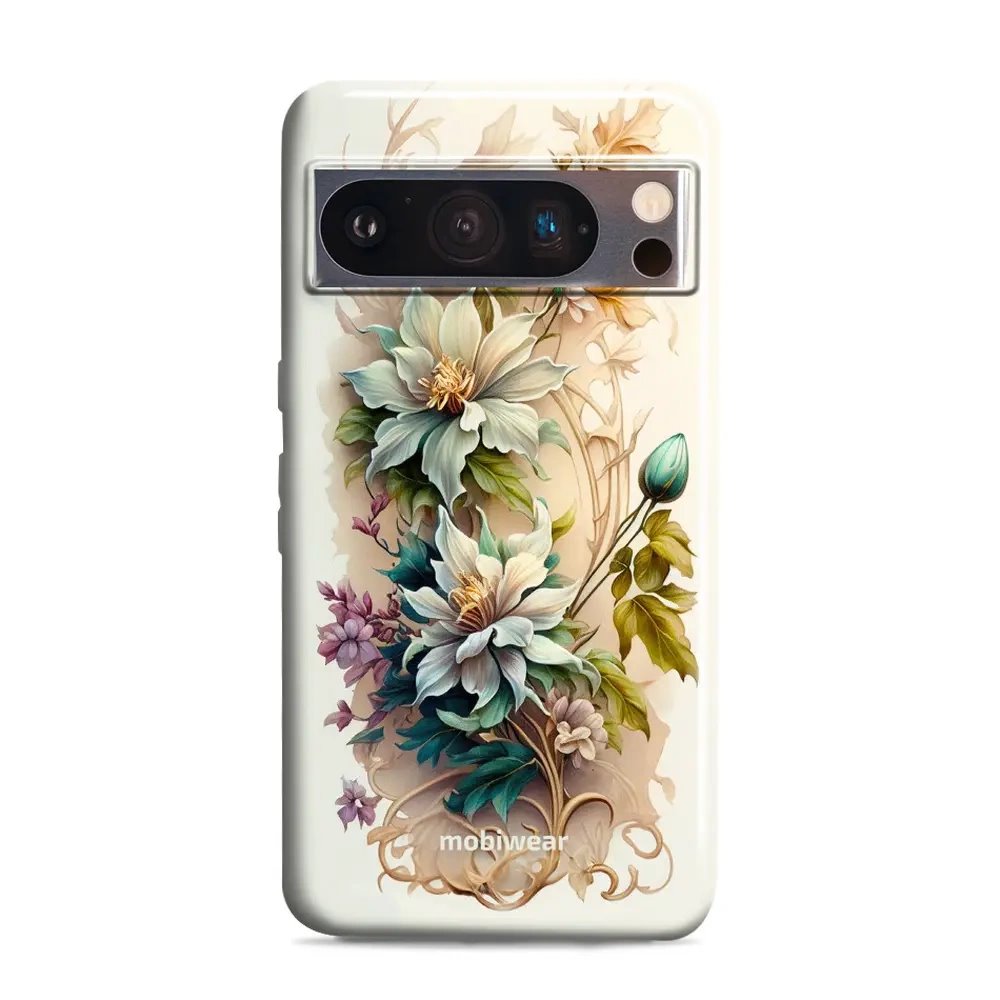 Odolný obal Mobiwear Elite Pro - Google Pixel 8 Pro - E014E Krémové květy
