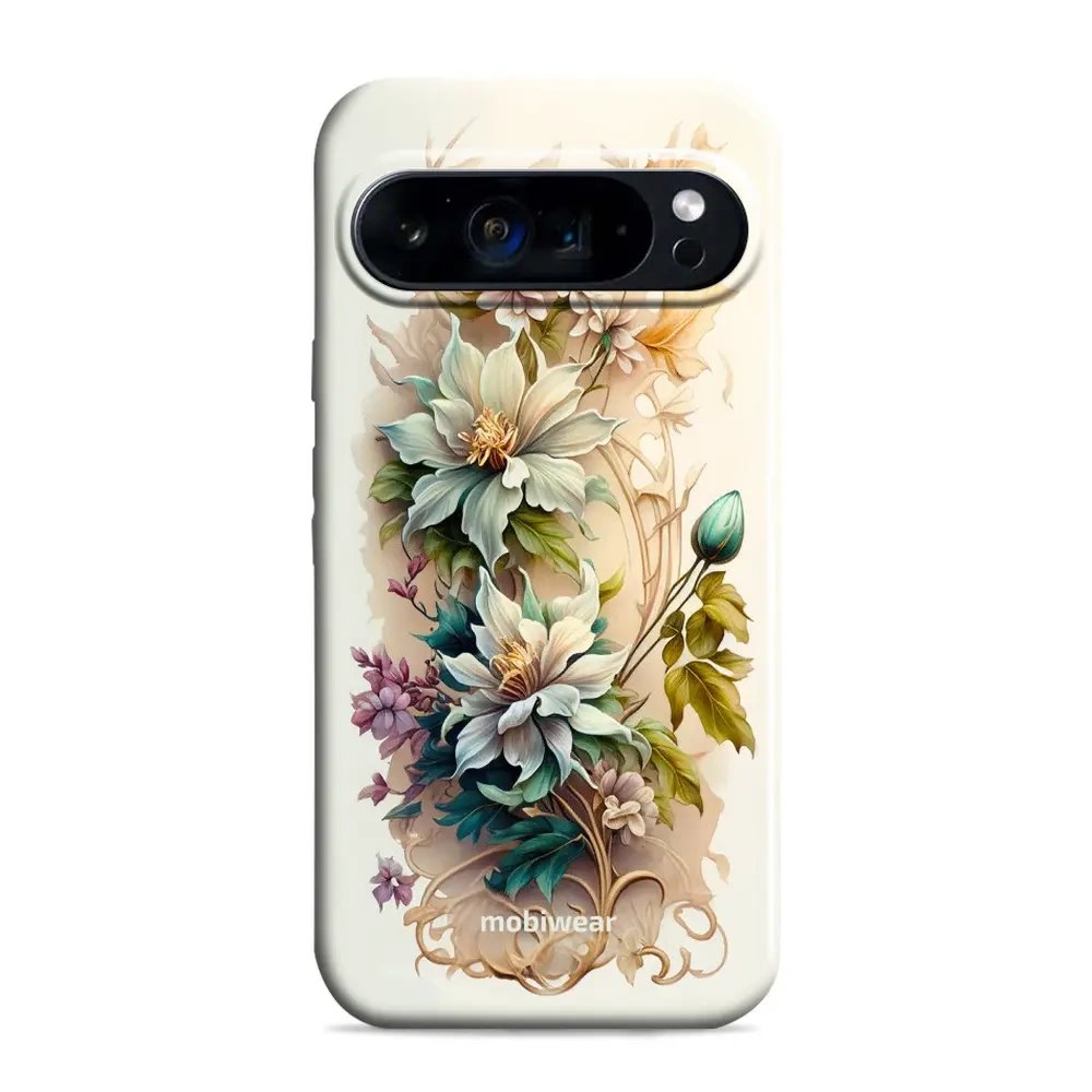 Odolný obal Mobiwear Elite Pro - Google Pixel 9 / 9 Pro - E014E Krémové květy