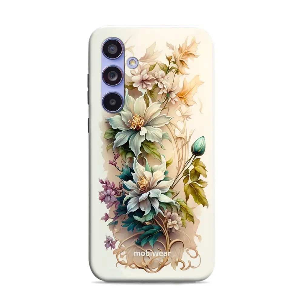 Odolný obal Mobiwear Elite Pro - Samsung Galaxy A54 5G - E014E Krémové květy