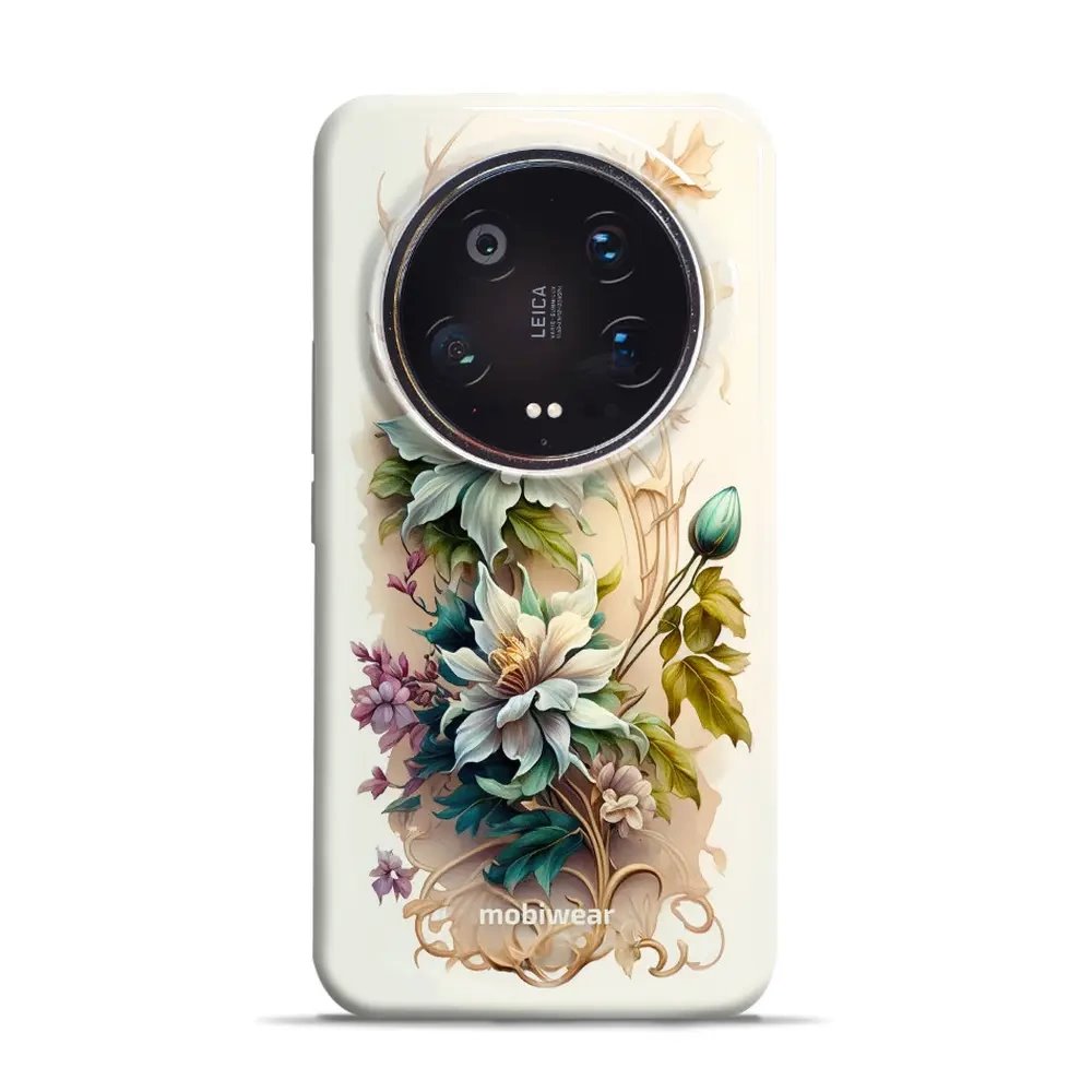 Odolný obal Mobiwear Elite Pro - Xiaomi 14 Ultra 5G - E014E Krémové květy