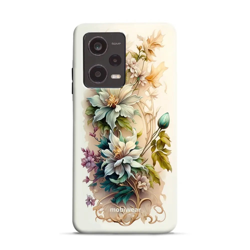 Odolný obal Mobiwear Elite Pro - Xiaomi Redmi Note 12 Pro 5G / Poco X5 Pro 5G - E014E Krémové květy