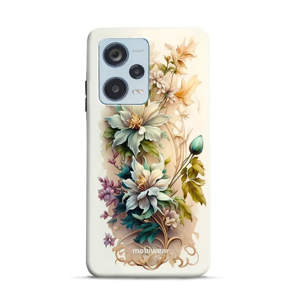 Odolný obal Mobiwear Elite Pro - Xiaomi Redmi Note 12 Pro Plus 5G - E014E Krémové květy