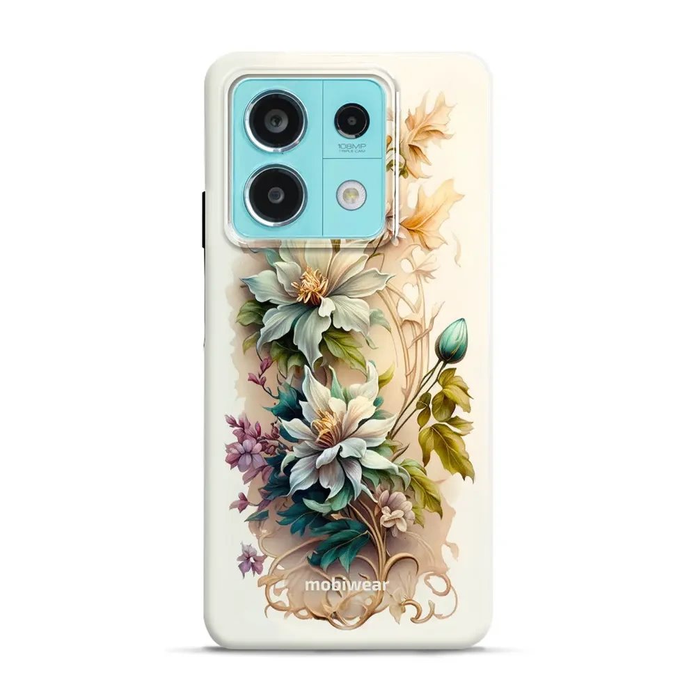 Odolný obal Mobiwear Elite Pro - Xiaomi Redmi Note 13 5G - E014E Krémové květy