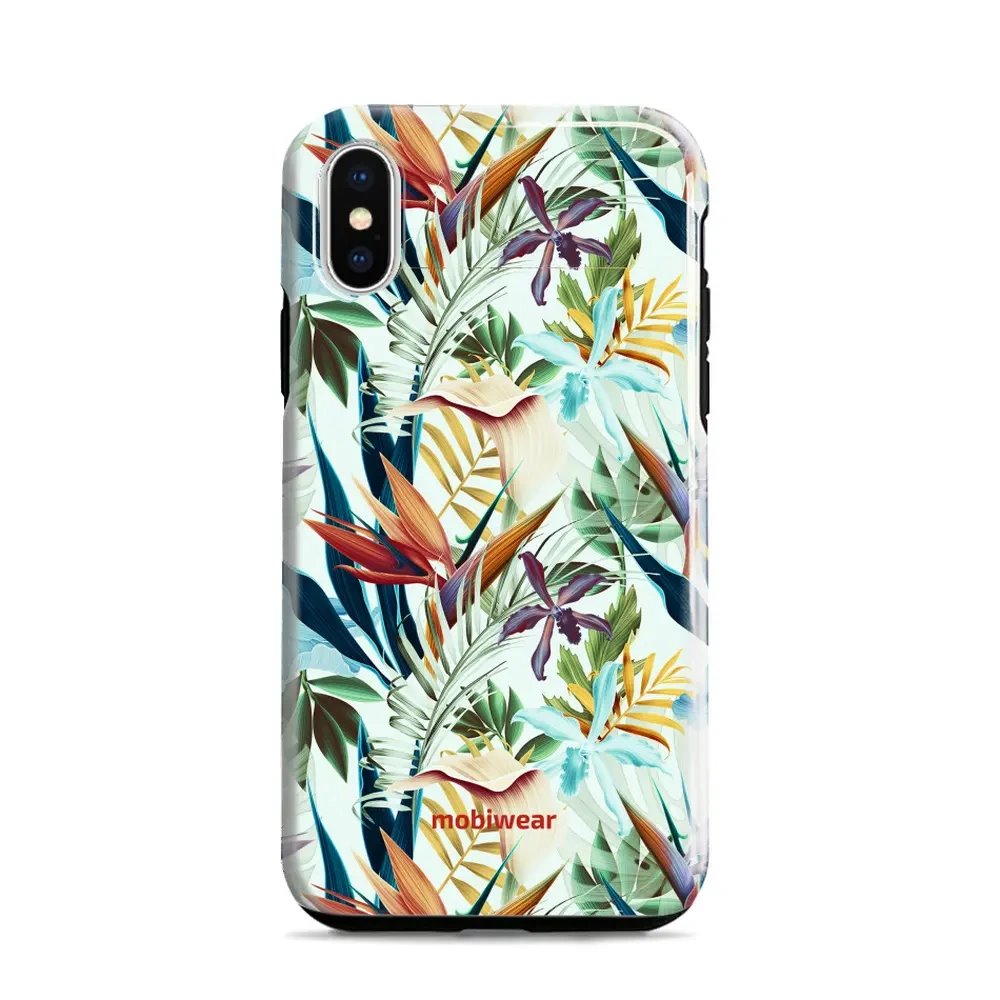 Odolný obal Mobiwear Elite Pro - Apple iPhone X / XS - E071E Flóra
