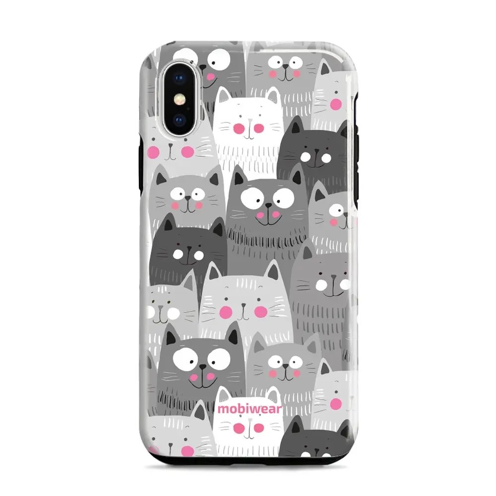 Odolný obal Mobiwear Elite Pro - Apple iPhone XR - E099E Kočičky