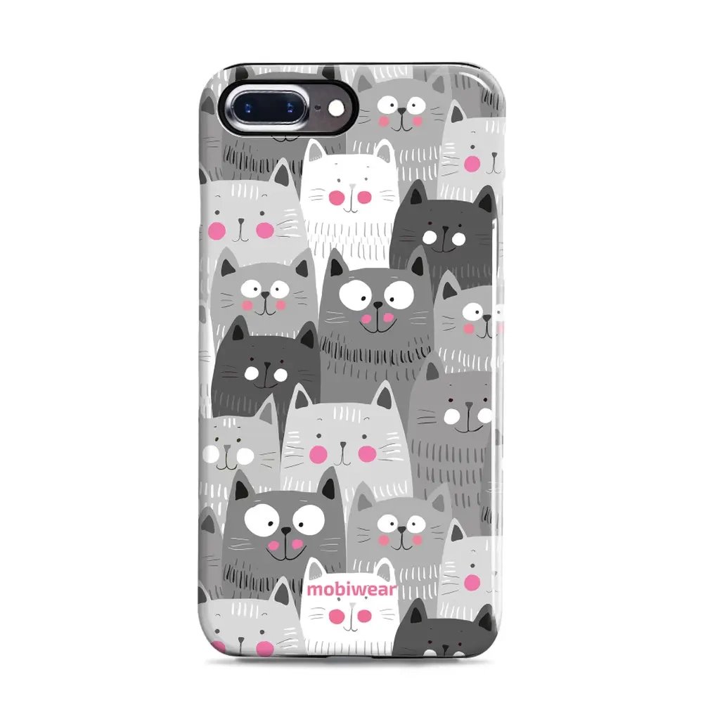 Odolný obal Mobiwear Elite Pro - Apple iPhone 7 Plus / 8 Plus - E099E Kočičky