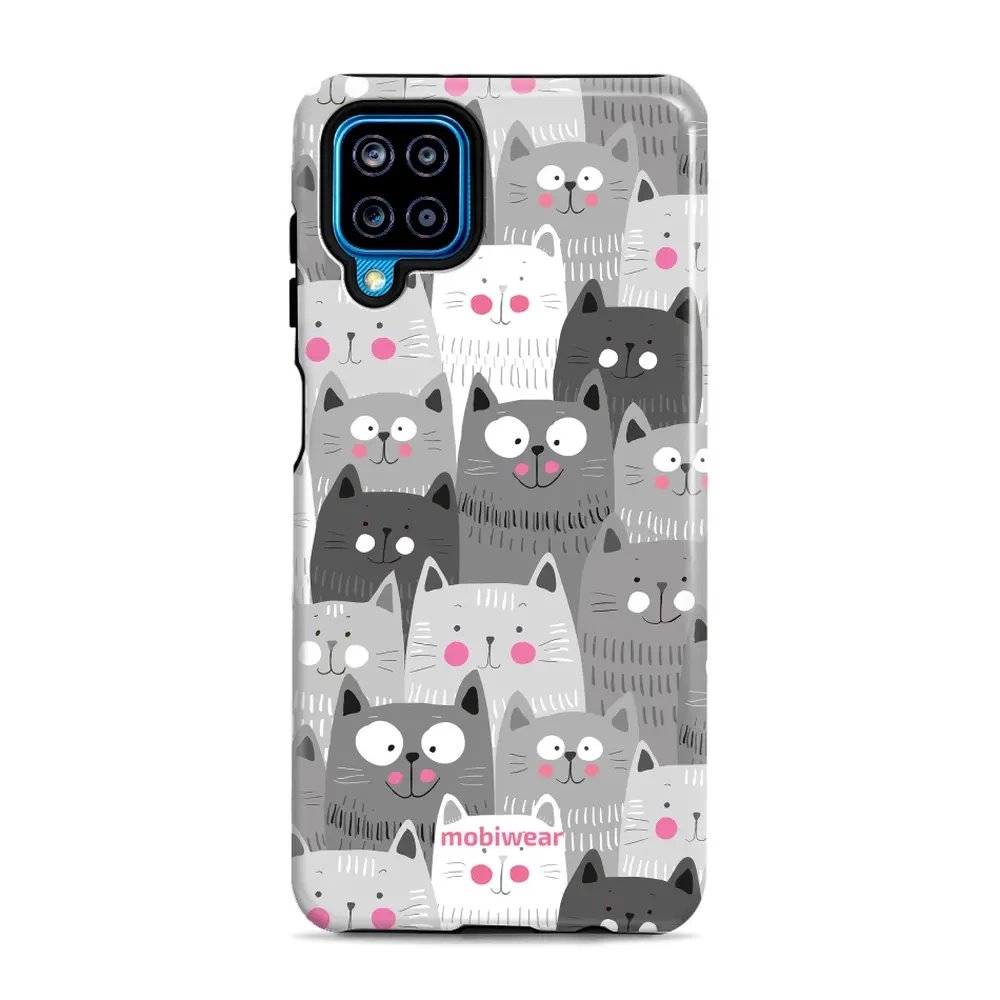 Odolný obal Mobiwear Elite Pro - Samsung Galaxy A12 / M12 - E099E Kočičky