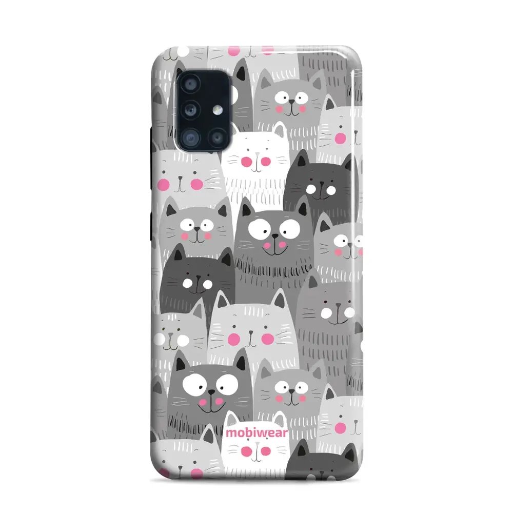 Odolný obal Mobiwear Elite Pro - Samsung Galaxy A51 - E099E Kočičky