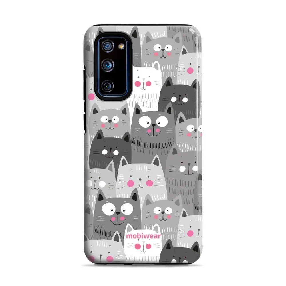 Odolný obal Mobiwear Elite Pro - Samsung Galaxy S20 FE - E099E Kočičky