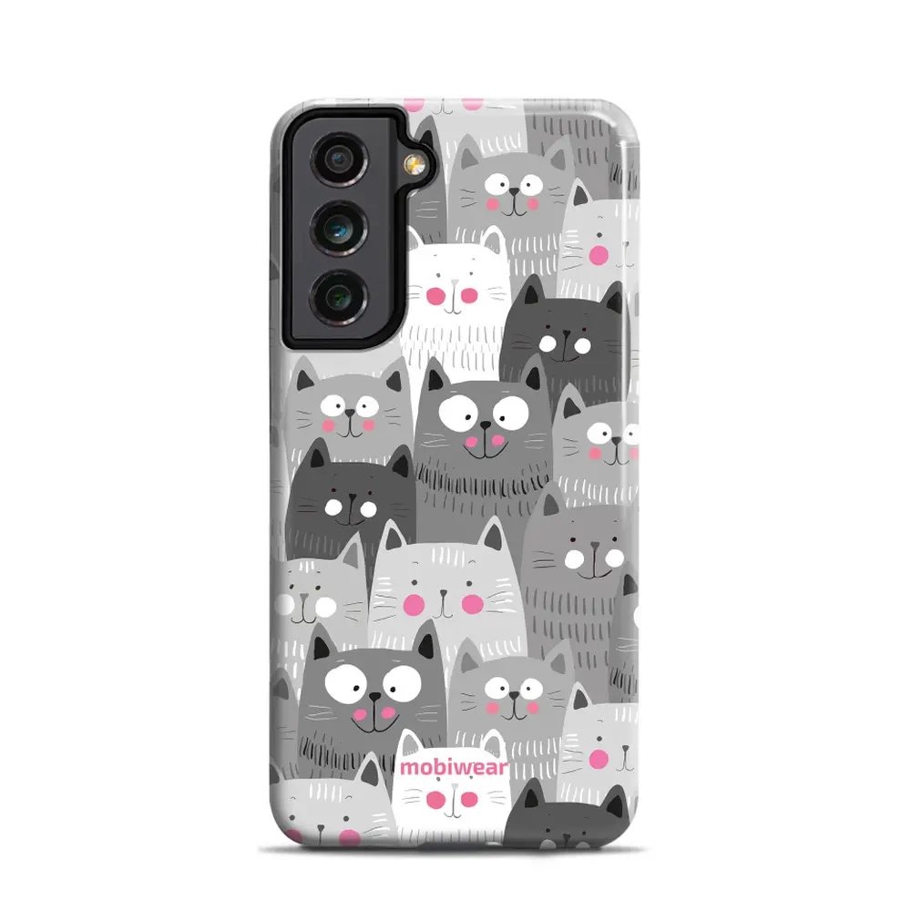 Odolný obal Mobiwear Elite Pro - Samsung Galaxy S21 FE - E099E Kočičky