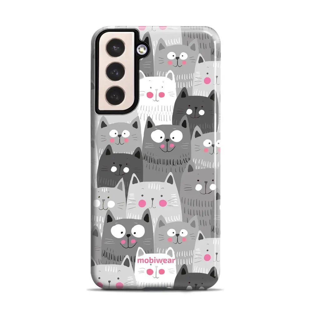 Odolný obal Mobiwear Elite Pro - Samsung Galaxy S21 Plus - E099E Kočičky