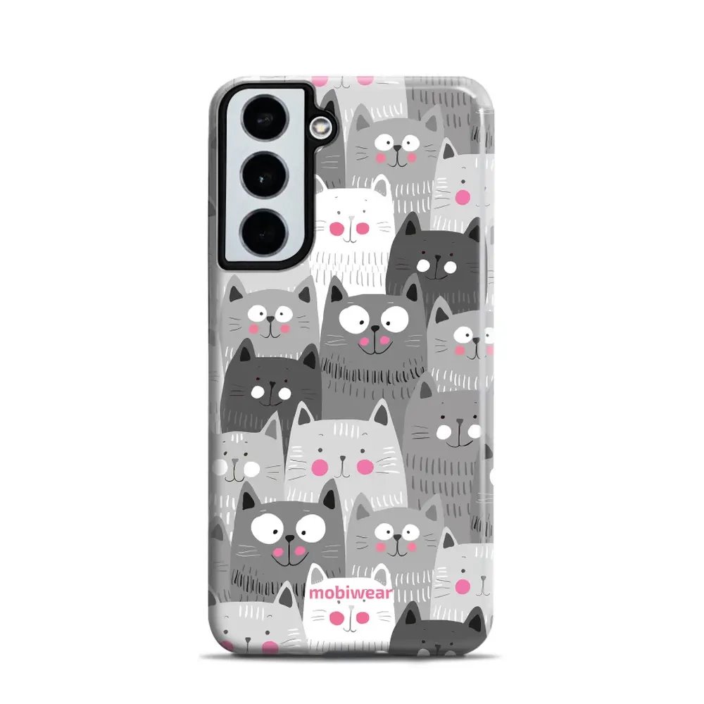Odolný obal Mobiwear Elite Pro - Samsung Galaxy S22 - E099E Kočičky