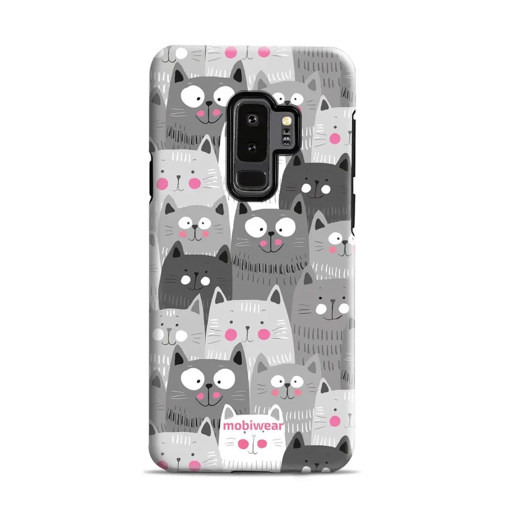 Odolný obal Mobiwear Elite Pro - Samsung Galaxy S9 Plus - E099E Kočičky