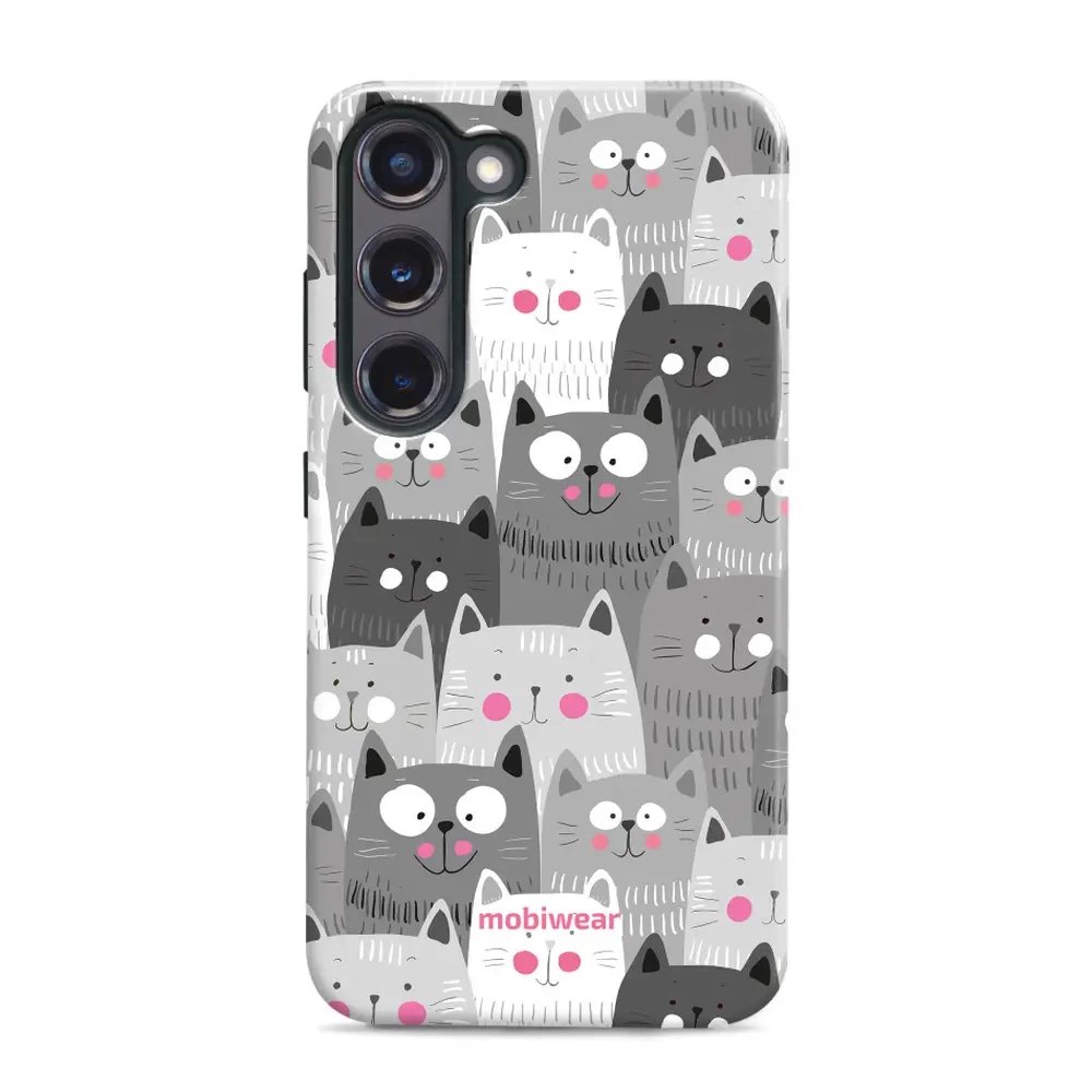 Odolný obal Mobiwear Elite Pro - Samsung Galaxy S23 Plus - E099E Kočičky