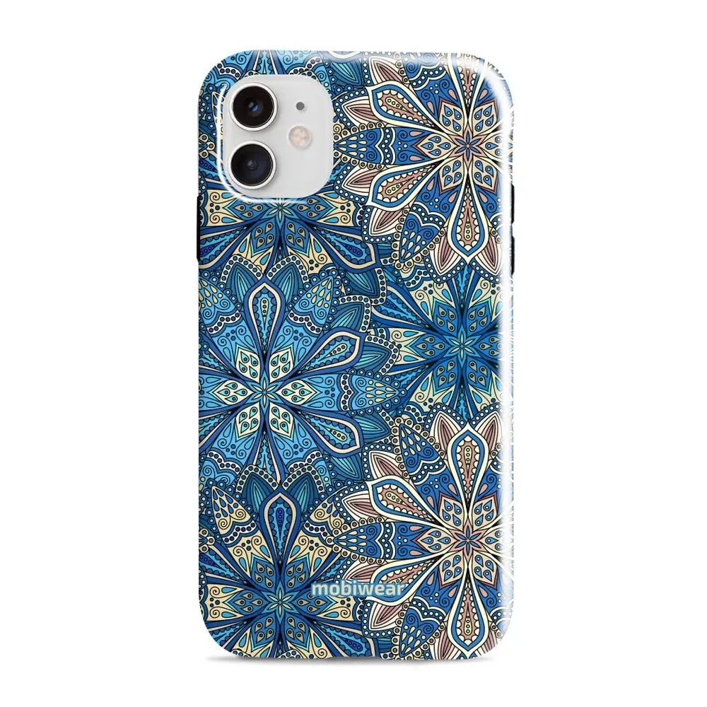 Odolný obal Mobiwear Elite Pro - Apple iPhone 11 - E108E Modré mandala květy