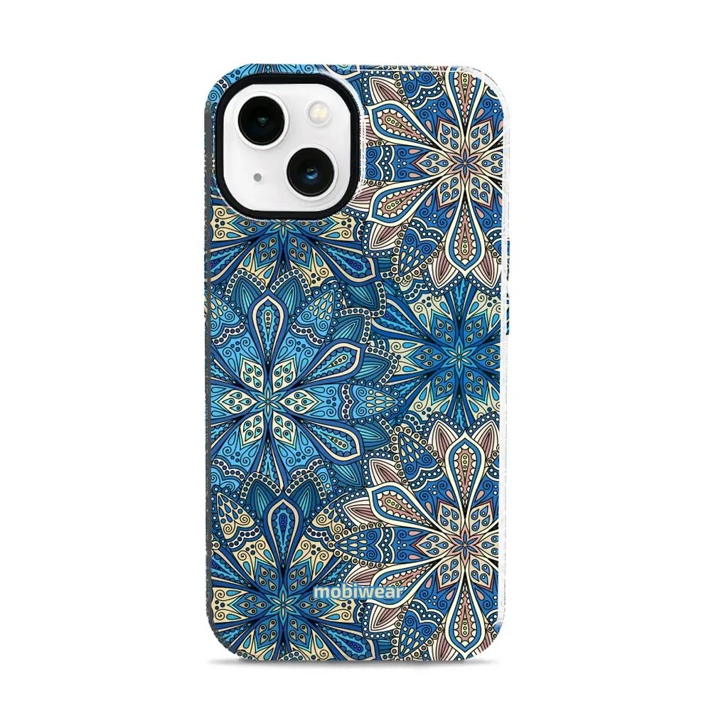 Odolný obal Mobiwear Elite Pro - Apple iPhone 13 - E108E Modré mandala květy