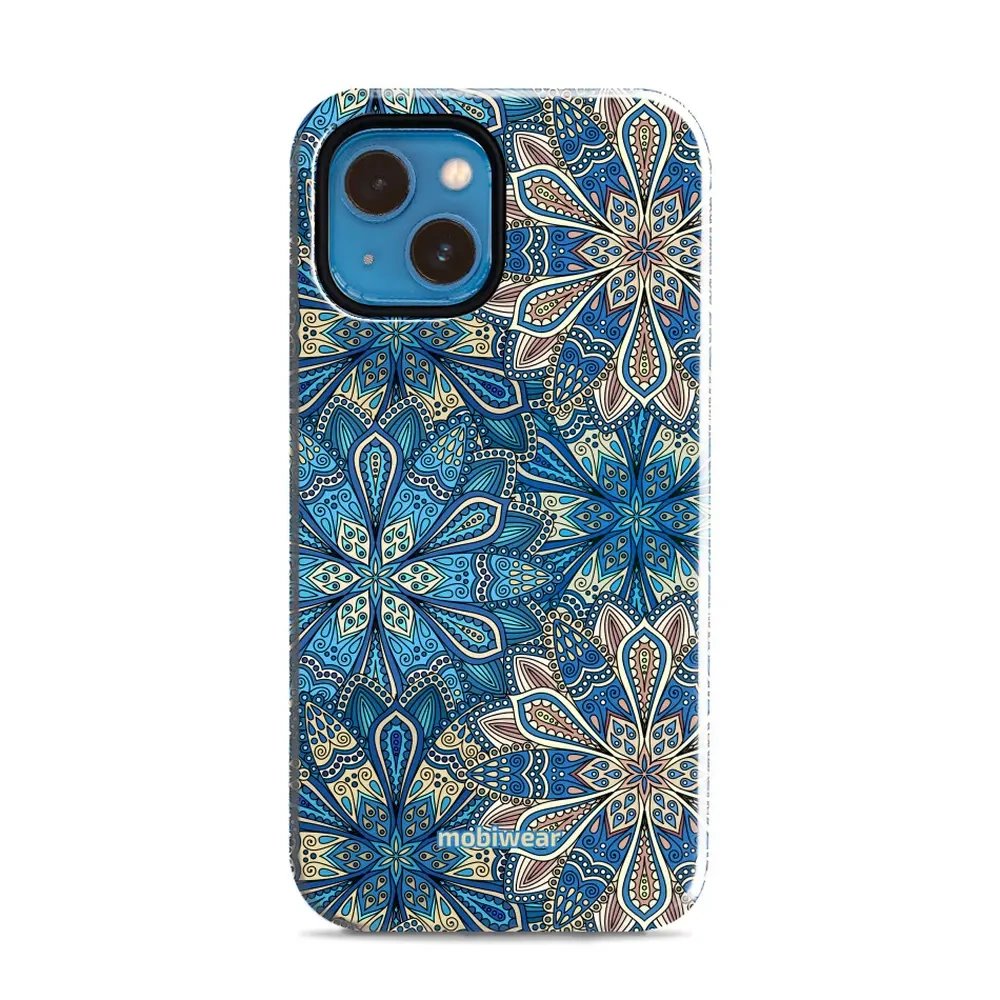 Odolný obal Mobiwear Elite Pro - Apple iPhone 13 Mini - E108E Modré mandala květy