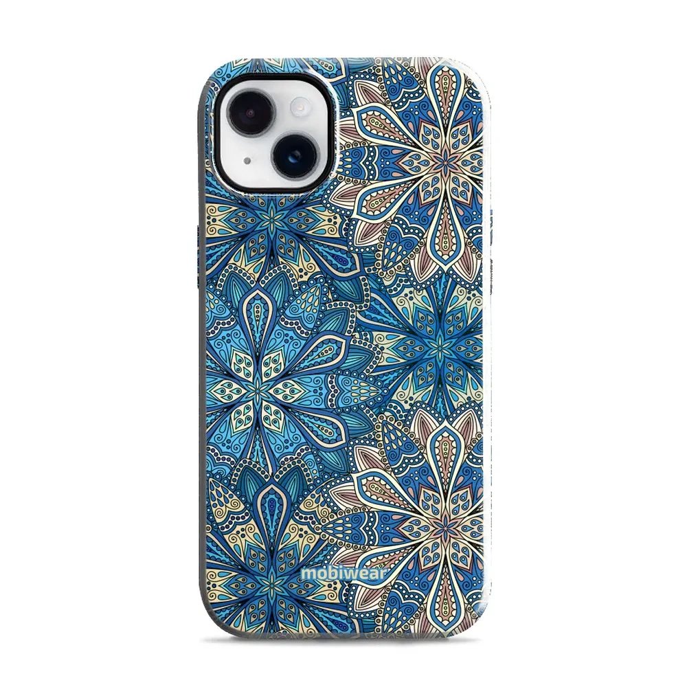 Odolný obal Mobiwear Elite Pro - Apple iPhone 14 Plus - E108E Modré mandala květy