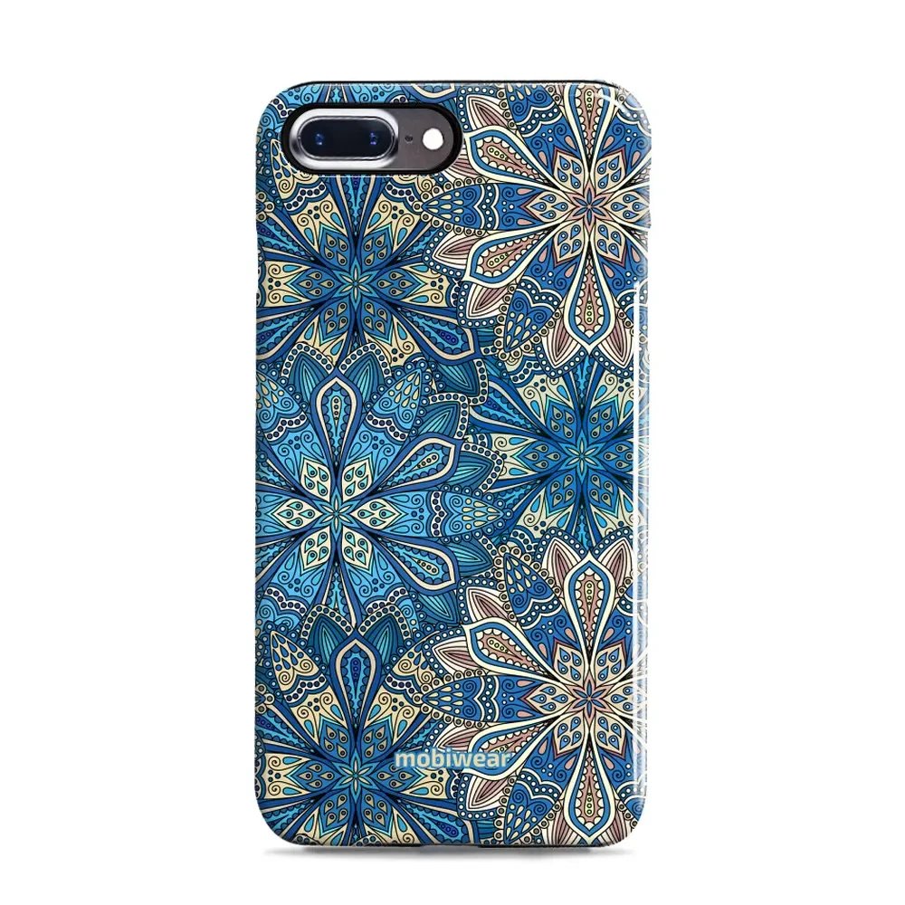 Odolný obal Mobiwear Elite Pro - Apple iPhone 7 Plus / 8 Plus - E108E Modré mandala květy