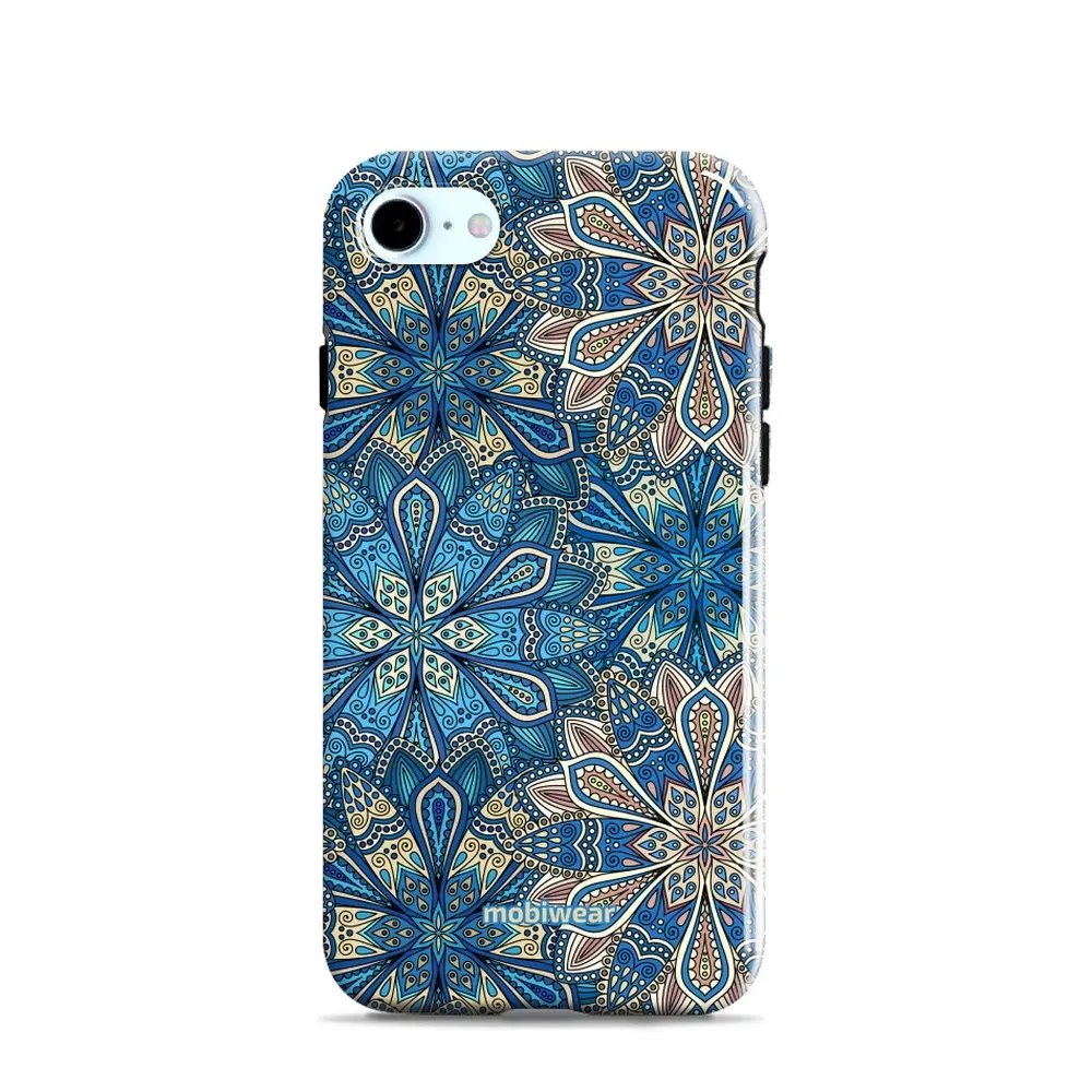 Odolný obal Mobiwear Elite Pro - Apple iPhone 7 / 8 / SE 2020 / SE 2022 - E108E Modré mandala květy