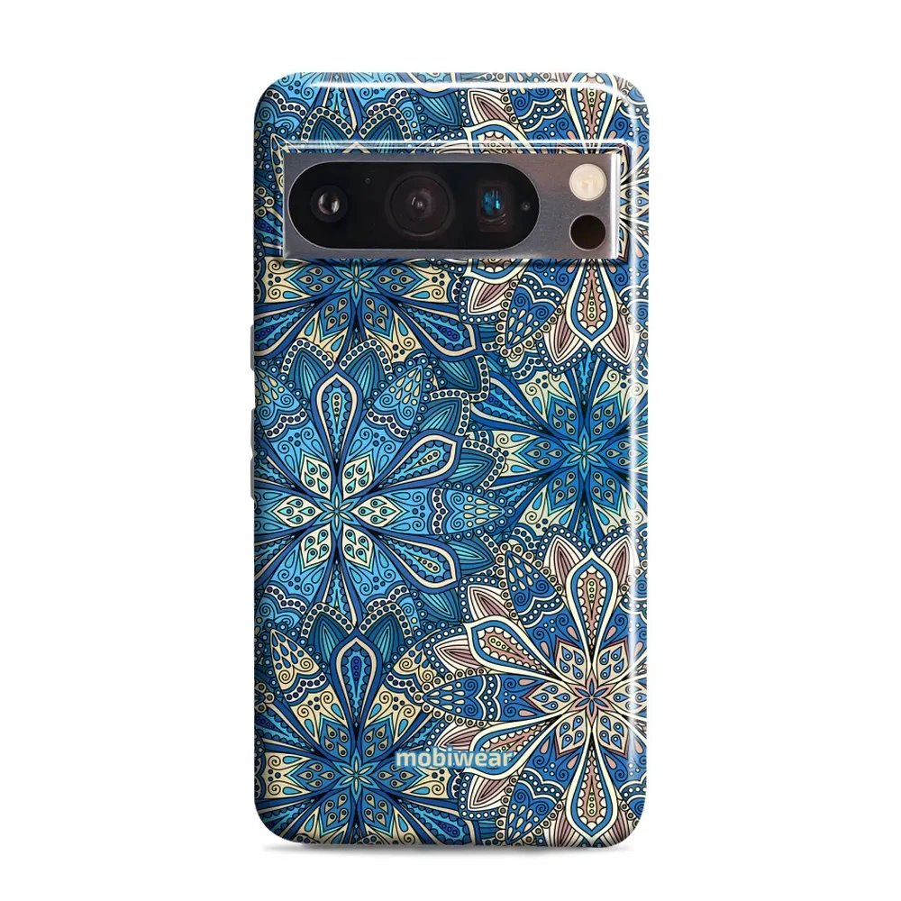 Odolný obal Mobiwear Elite Pro - Google Pixel 8 Pro - E108E Modré mandala květy